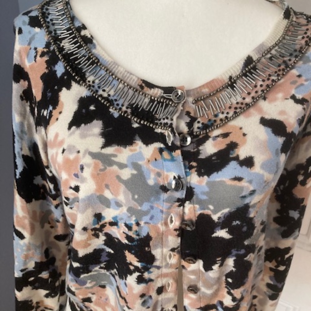 Anthropologie Beaded Cardigan